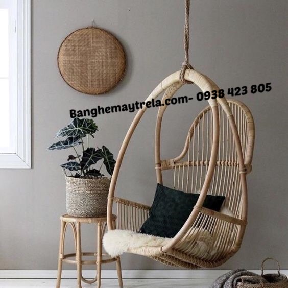 Xích đu mây đan thủ công
